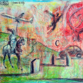 Rebus #2 - 2021 - Acrylic and Pastels on Paper - 70x50-